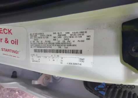 2019 Ford F250 Super Duty from USA, damaged, VIN 1FT7W2B64KEF52763